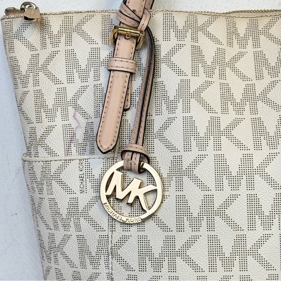 🤍 Michael Kors Cream and Tan Tote Bag - Picture 13 of 16